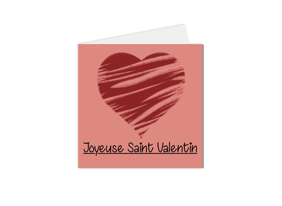 Carte message avec enveloppe  JOYEUSE SAINT VALENTIN