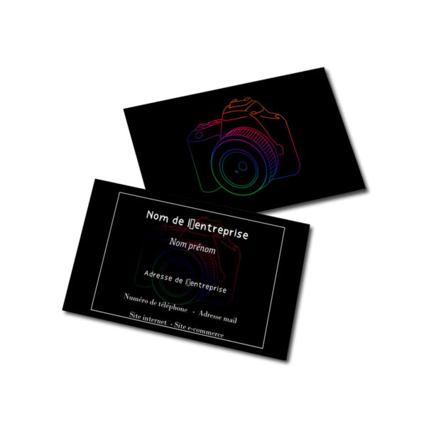 Cartes de visite personnalisables pour photographes, recto-verso