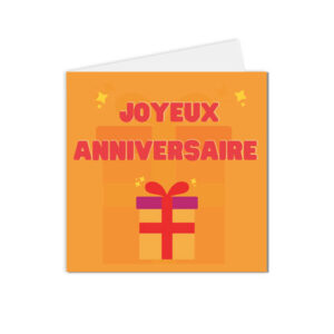 Cadeau Joyeux Anniversaire en carte