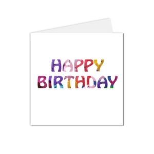 carte happy birthday colorée