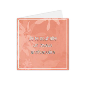 carte joyeux anniversaire feuillage