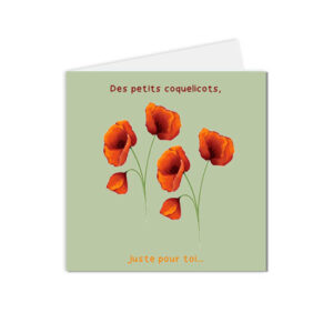 carte postale fleurs illustration coquelicots