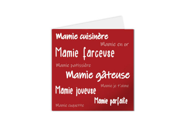 carte postale mots multiples de Mamie