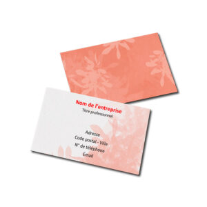 carte de visite fleuriste entreprise fleurs roses