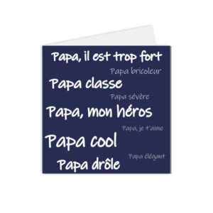 carte postale fête des pères, toutes les qualités de mon papa