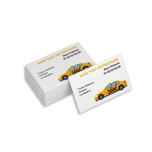 cartes de visite recto illustration taxi