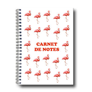 carnet de notes a5 "flamant rose