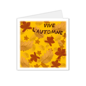 Carte d'automne vive l'automne feuilles mortes