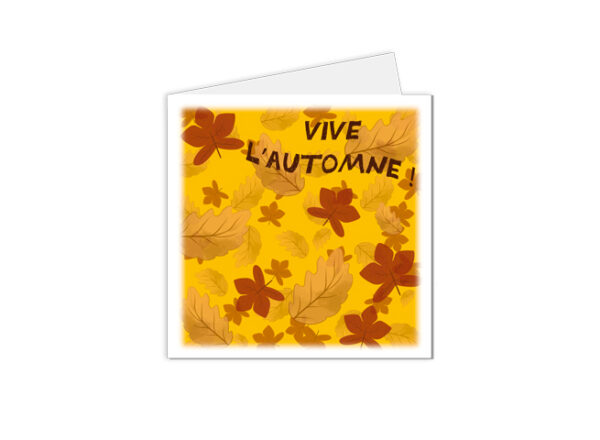 Carte d'automne vive l'automne feuilles mortes