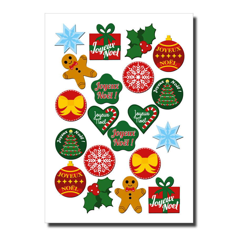 Les étiquettes autocollantes du Père Noël - 10ex – L'Art du Papier
