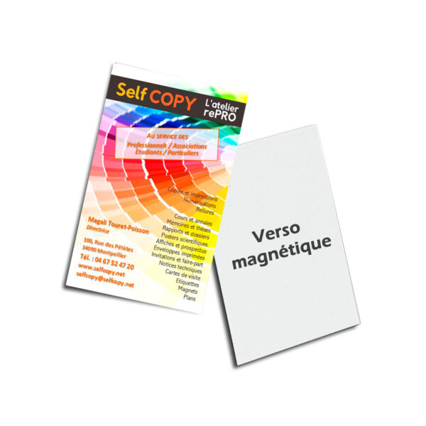 cartes de visite recto magnétiques pour faire la publicité de votre activité et vous démarquer de la concurrence