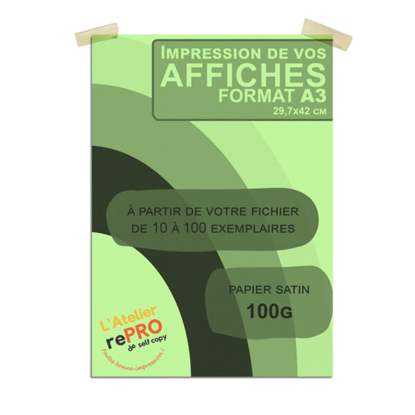 affiche format a3 papier 100g budget