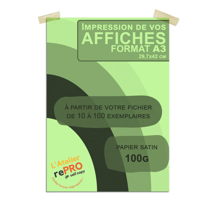 affiche format a3 papier 100g budget