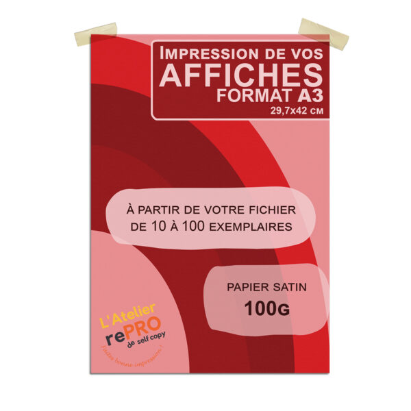 affiche format a3 papier 100g urgent