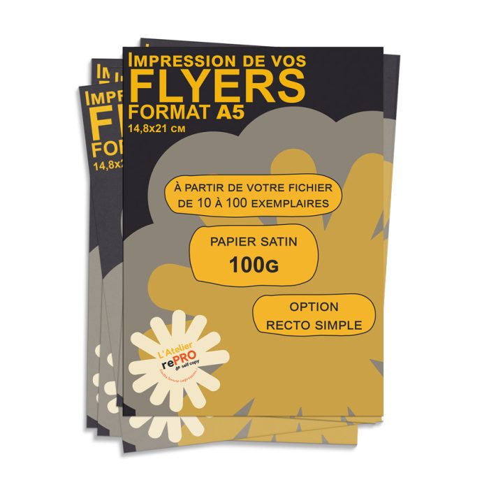 flyers couleurs format a5 recto simple papier 100g