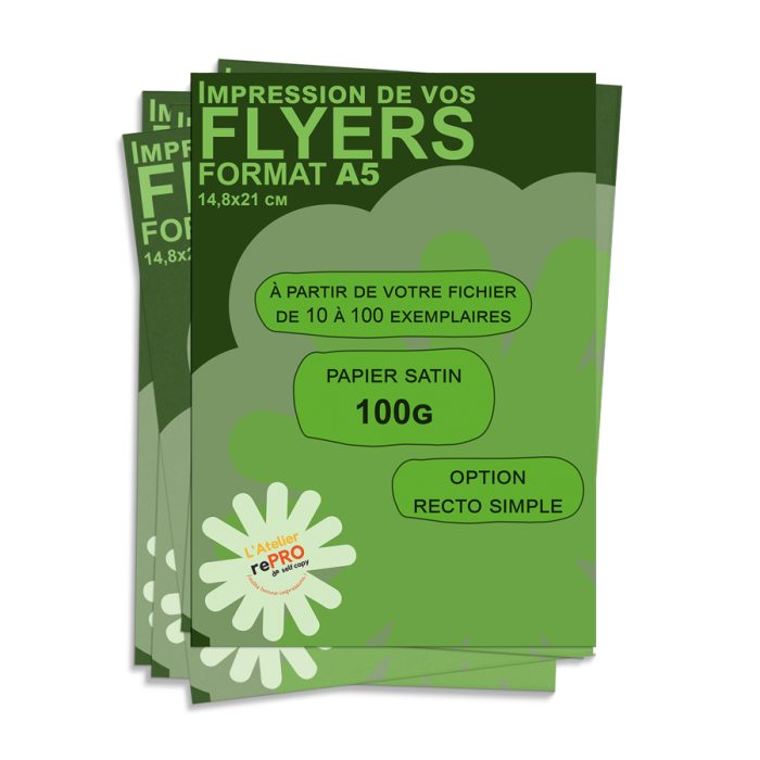 flyers couleurs format a5 recto simple papier 100g budget