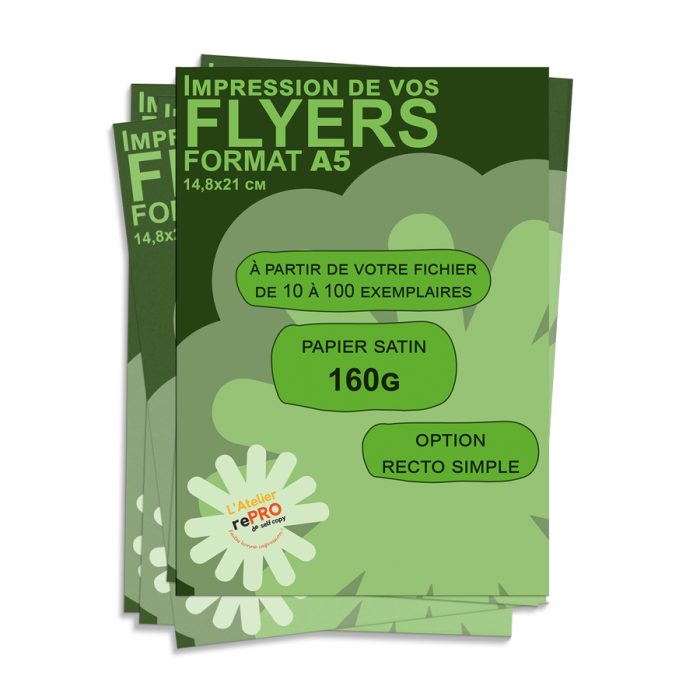 flyers couleurs format a5 recto simple papier 160g budget