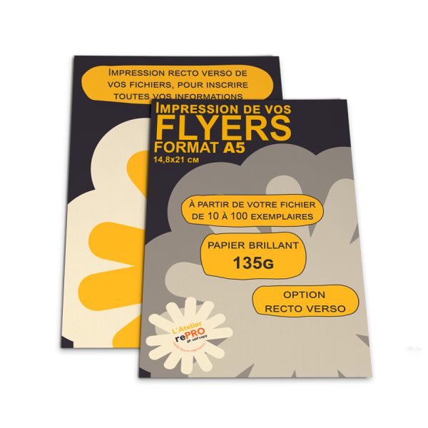 flyers couleurs format a5 recto verso papier 135g brillant