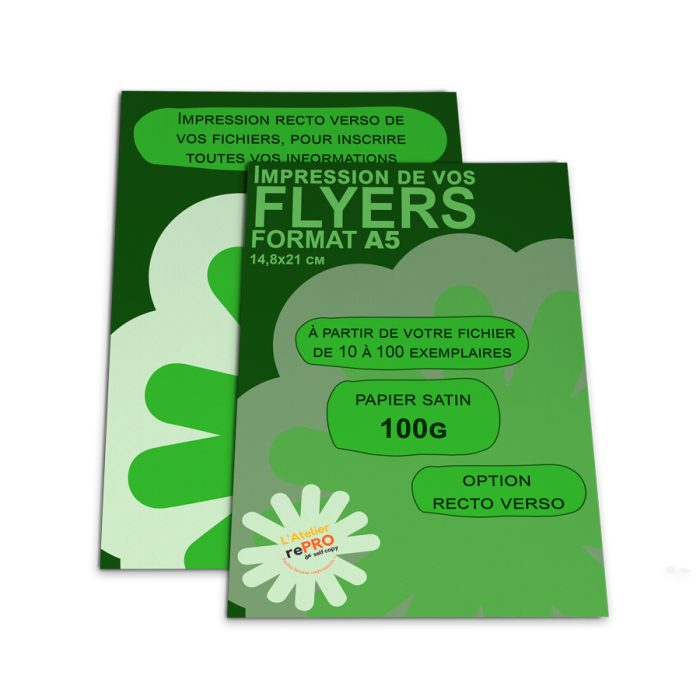 flyers couleurs format a5 recto verso papier 100g budget