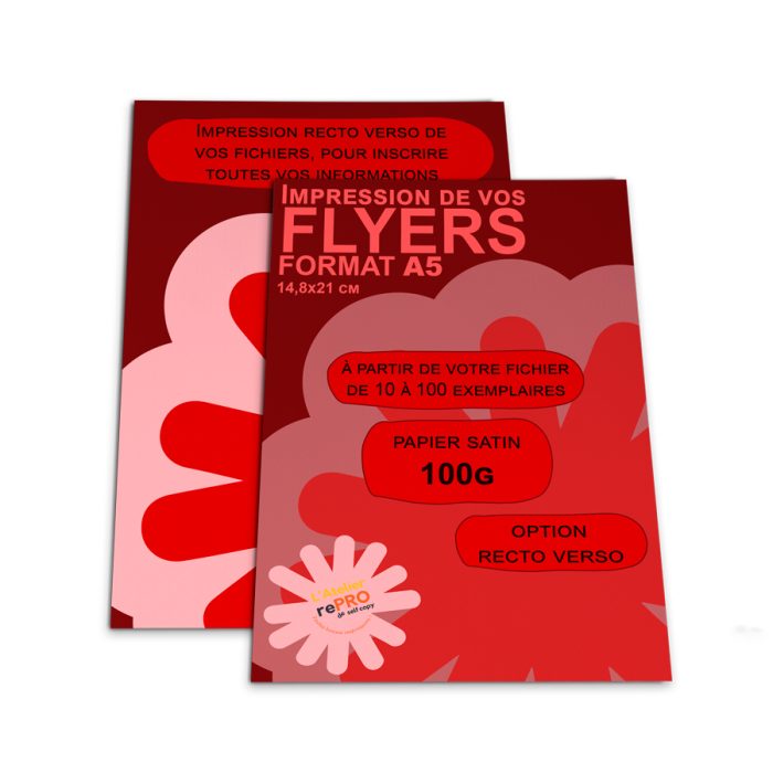 flyers couleurs format a5 recto verso papier 100g urgent