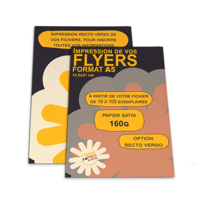 flyers couleurs format a5 recto verso papier 160g