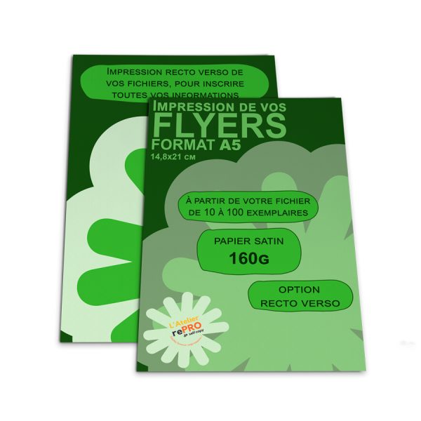 flyers couleurs format a5 recto verso papier 160g offre budget