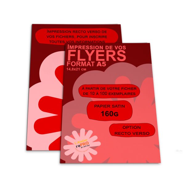 flyers couleurs format a5 recto verso papier 160g urgent