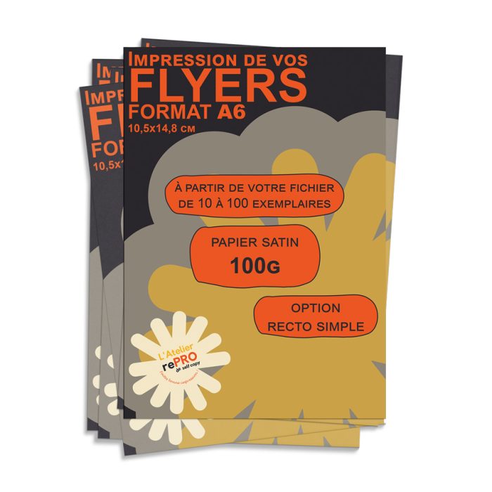 flyers couleurs format a6 recto simple papier 100g