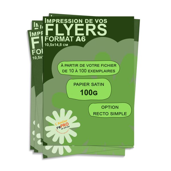 flyers couleurs format a6 recto simple papier 100g budget