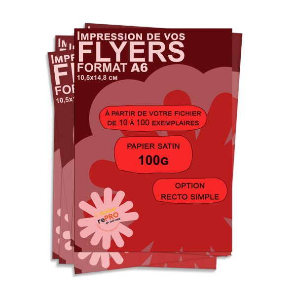 flyers couleurs format a6 recto simple papier 100g urgent