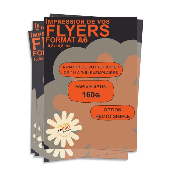 flyers couleurs format a6 recto simple papier 160g