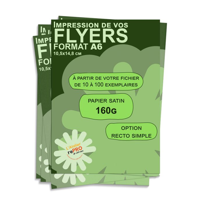 flyers couleurs format a6 recto simple papier 160g budget