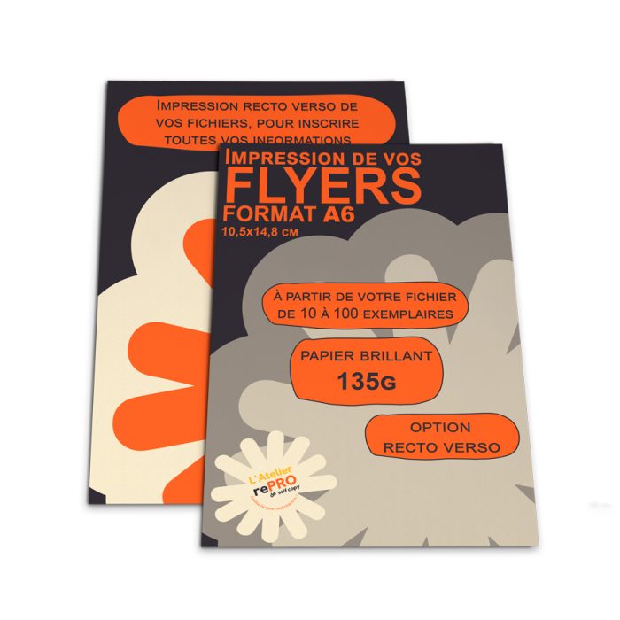 flyers couleurs format a6 recto verso papier 135g brillant