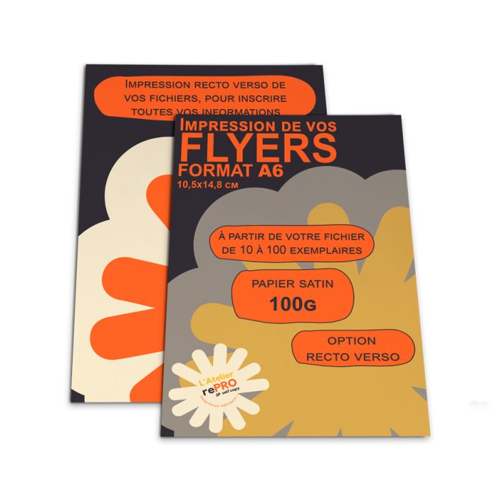 flyers couleurs format a6 recto verso papier 100g