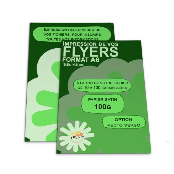 flyers couleurs format a6 recto verso papier 100g budget