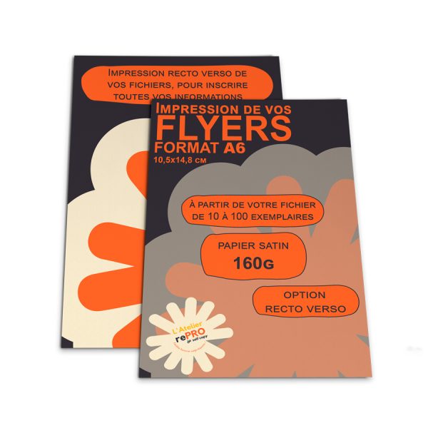 flyers couleurs format a6 recto verso papier 160g